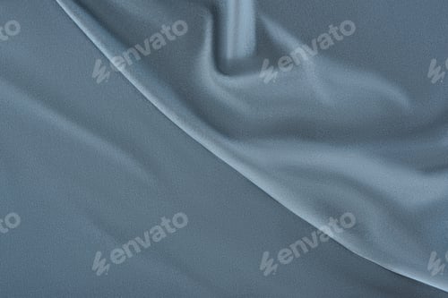 Preview: close up view of crumpled blue silk fabric as background