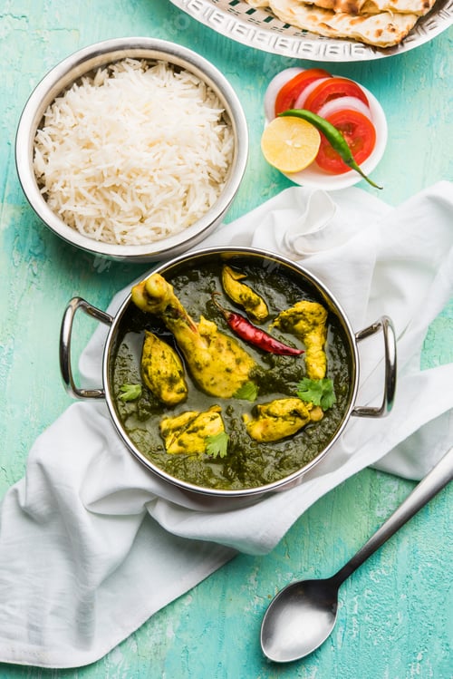 Preview: Palak or spinach Chicken or Murg Saagwala is an Indian non-vegetarian recipe