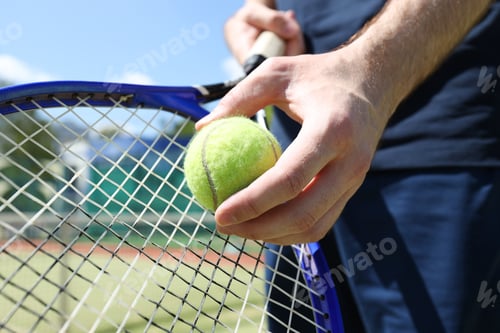 Preview: People are engaged in a sports game, big tennis.