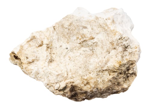 Preview: raw albite rock isolated on white