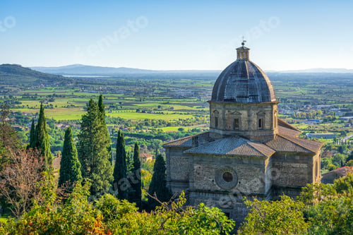 Preview: Santa Maria delle Grazie church in Cortona. Tuscany, Italy