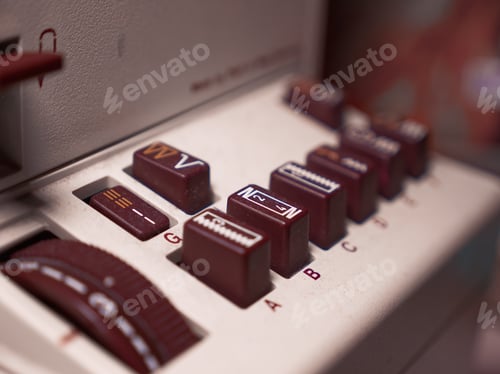 Preview: Closeup of the bottoms of a sewing machine