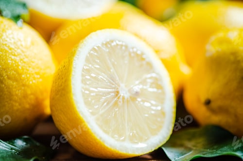 Preview: Fresh lemons macro.