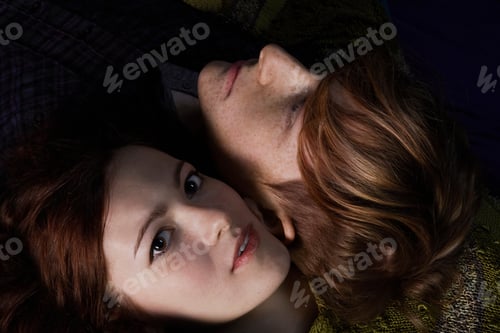 Preview: Close up of teenage couple smiling