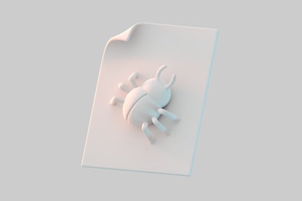 Vorschau: Bug auf einem Blatt Papier