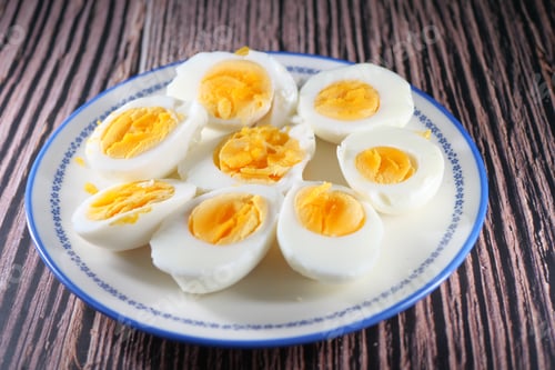 Preview: close up of bowel egg in a bowl on table