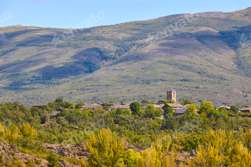 Preview: Black village made with slate stones. Campillo de Ranas. Guadalajara