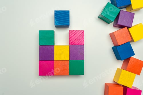 Preview: wooden blocks on the table