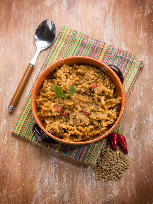 Preview: pappardelle pasta with lentils