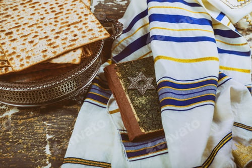 Preview: matzos jewish traditional dry bread for Passover celebration