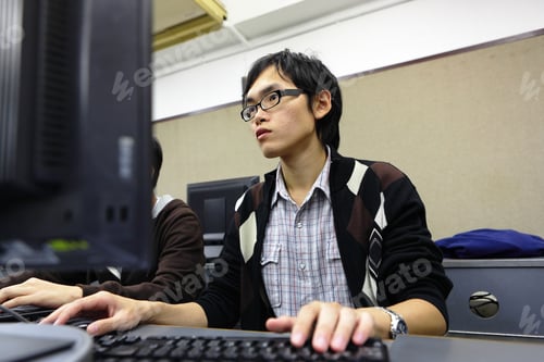 Preview: Student Studying In Computer Room