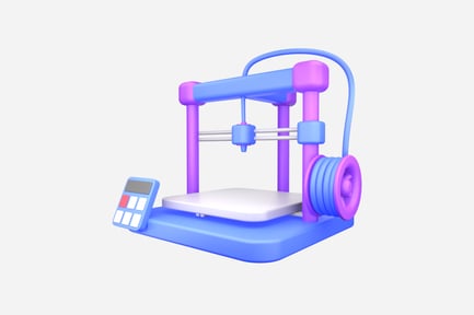 Preview: Mini 3D Printer 3D Illustration