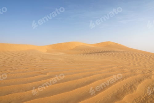Preview: Picturesque landscape of sandy desert on hot day
