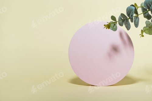 Preview: Sand bright background and circle shape for product presentation
