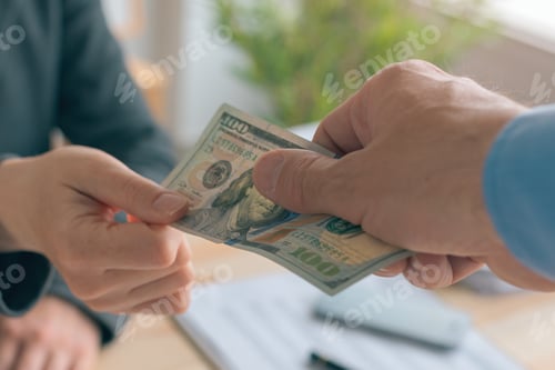 Preview: Hush money and corruption in business concept