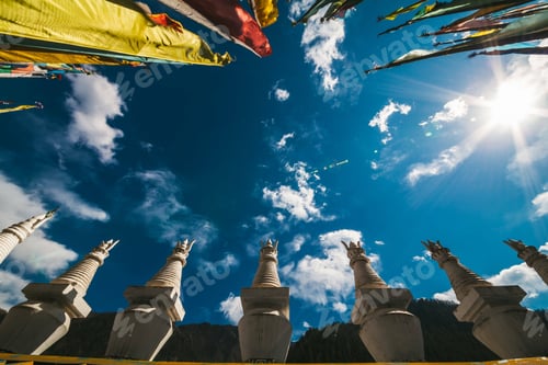 Preview: Low angle shot of Kathmandu valley, Kailash kora