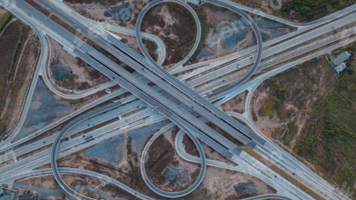 Preview: Aerial View of Highway Interchange with Loops