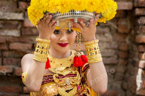 Preview: Asia woman wearing traditional dress, The costume of the Indonesia national dress.