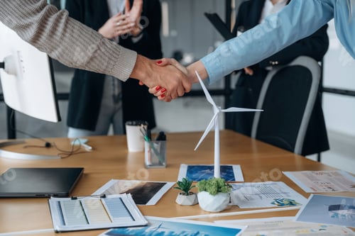 Preview: Deal, making handshake. Business people are working in the office