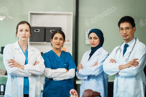 Preview: A dedicated team of doctors and healthcare professionals working collaboratively hospital setting