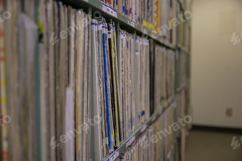 Preview: Large collection of vinyl and cassettes at a radio station storage