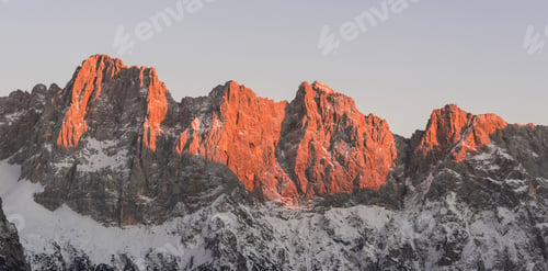 Preview: Mountain panorama at sunset