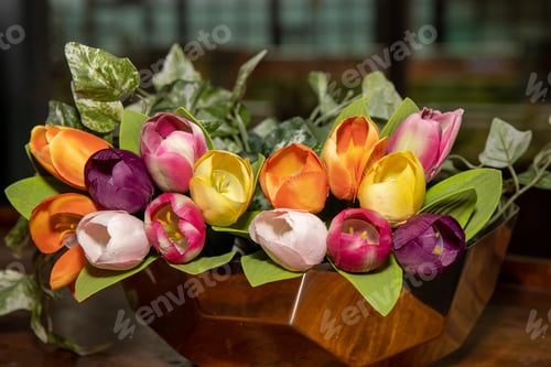 Preview: A Bunch Of Plastic Tulip Flowers