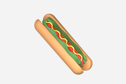 Aperçu: Illustration 3D d'un hot dog