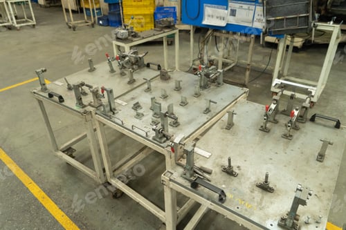 Preview: Car seat steel structure manufacturing factory with equipment machine engine industrial production