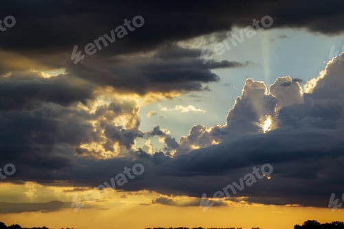 Preview: Textured background with biautiful colorful sunset sky for wallpaper.