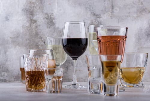 Preview: Assortment of various alcohol drinks