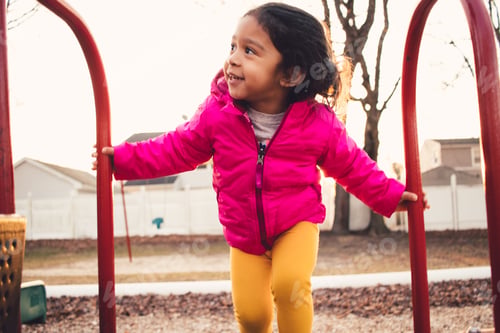 Preview: Child Enjoys Playing Outside on a Sunny Day