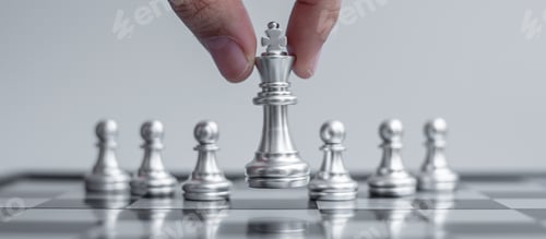 Preview: Strategic Hand Placement of a Chess King Piece