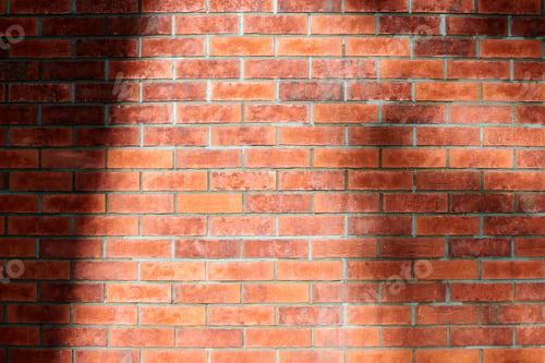Preview: Red brick wall of loft building, red grunge brick wall background, loft texture, masonry brickwork