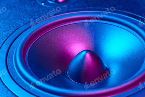 Preview: Sound audio speaker with neon lights