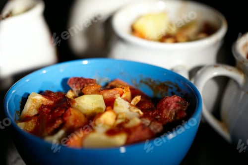 Preview: Mutton meat and potatoes, baked in cassolette