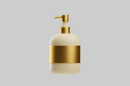 Preview: Elegant beige and gold dispenser