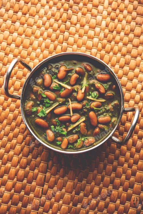 Preview: Palak rajma Masala is an Indian curry prepared with red kidney beans & spinach cooked with spices