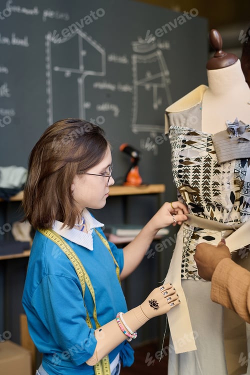 Preview: Girl with Prosthetic Arm Studying Clothing Design