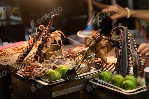 Preview: Chinese food at street night market in China town