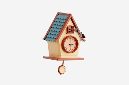Preview: 3D Cartoon Cuckoo Clock with Pendulum