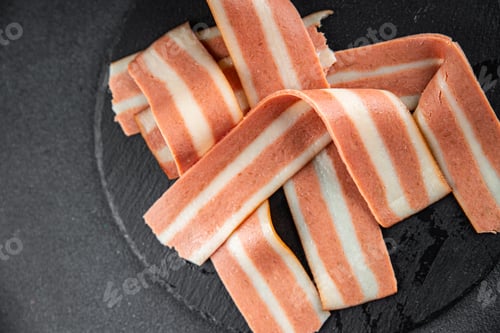 Preview: vegetarian bacon fresh cooking appetizer meal food snack on the table copy space food background