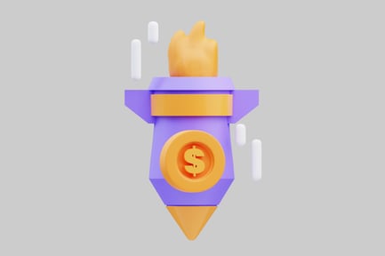 Preview: Pencil with dollar sign and flame