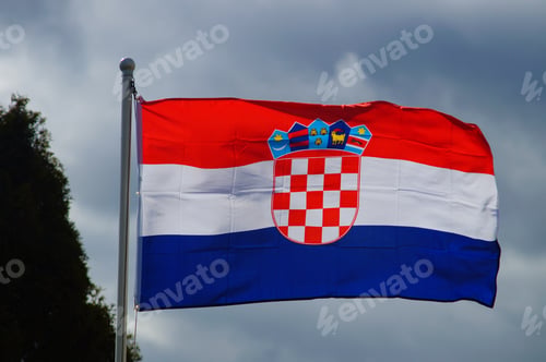 Preview: The Croatian flag flies in an allotment garden in Frankfurt