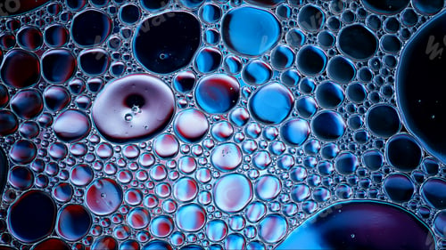 Preview: Abstract Colorful Food Oil Drops Bubbles and spheres Flowing on Water Surface