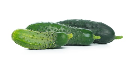 Preview: Green Cucumbers Fresh Isolated on White Surface