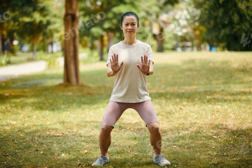 Preview: Woman Doing Tai Chi Horse Stance
