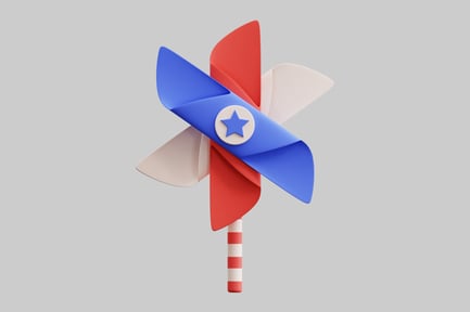 Preview: Patriotic pinwheel decoration