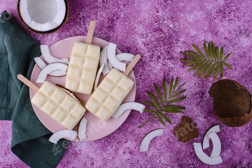 Preview: Healthy coconut ice cream popsicles