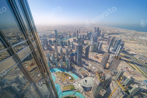 Preview: Dubai Downtown skyline, United Arab Emirates or UAE. Urban city.